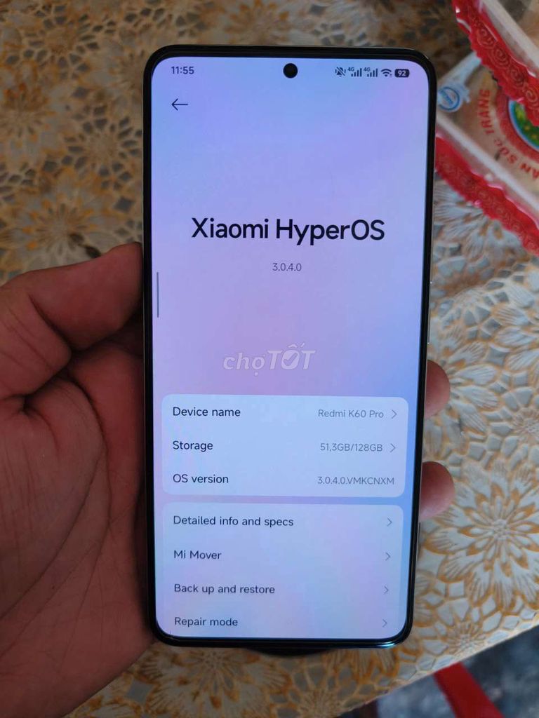 Xiaomi Redmi K60 Pro 128GB Trắng. Mua bán Điện thoại tại Huyện Bình Đại Bến Tre được đăng bởi Raphinha hình 1