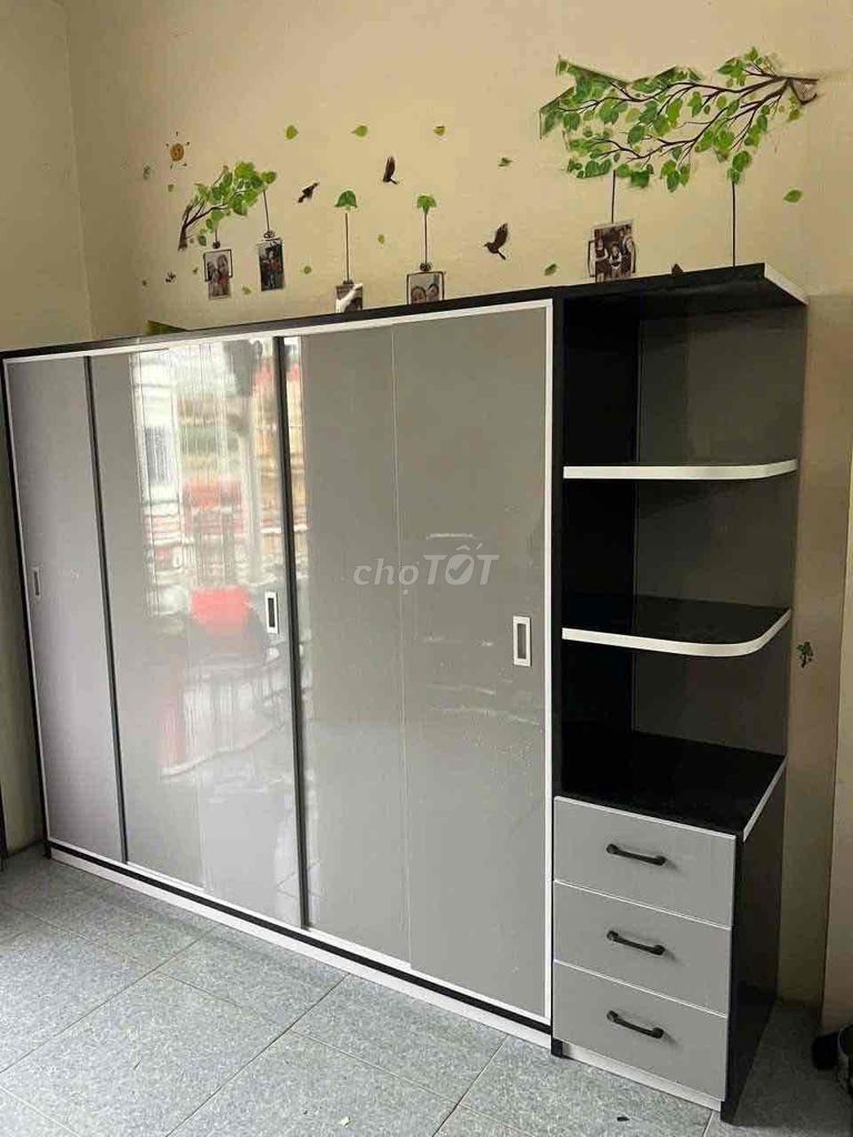 Tủ quần áo Nhựa Đài Loan Cánh lùa 1m80 x 2m40. Mua bán Tủ, kệ gia đình tại Quận Gò Vấp Tp Hồ Chí Minh được đăng bởi Nội Thất Gia Đình hình 1