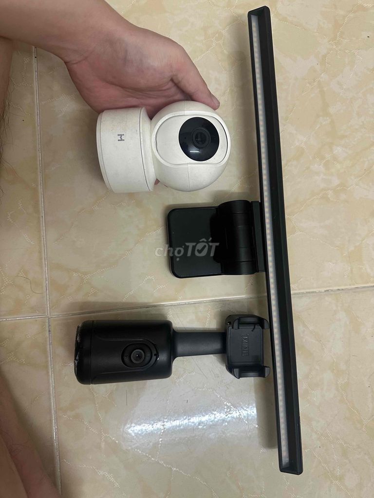 Camera xiaomi gymbal điệnthoại kèm đèn baseus sống