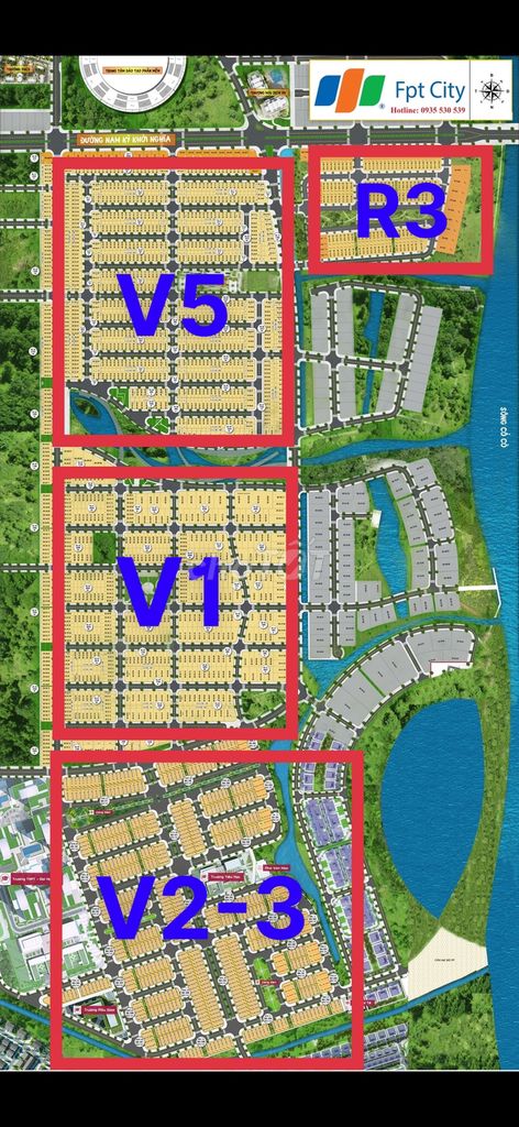 Đất nền Khu V5 FPT City Đà Nẵng giá đầu tư chỉ 2,8 tỷ