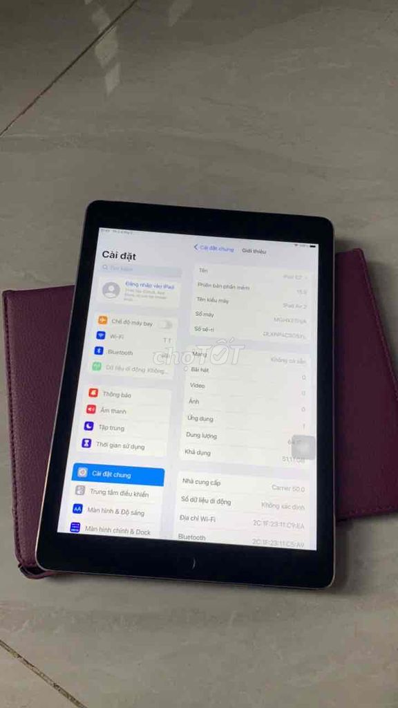 iPad Air 2 64GB 4G icloud ẩn xài ngon Ko bớt. Mua bán Máy tính bảng tại Quận 8 Tp Hồ Chí Minh được đăng bởi điện thoại giá rẻ  hình 1