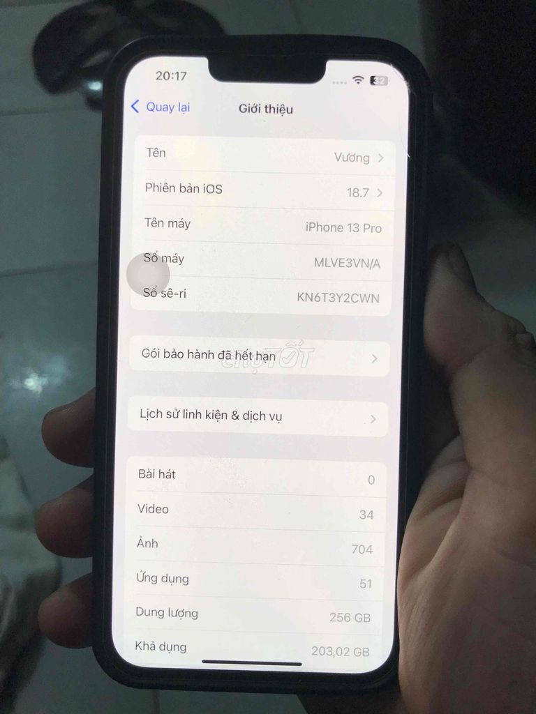 Apple iPhone 13 Pro 256GB Xám. Mua bán Điện thoại tại Thành phố Thủ Đức Tp Hồ Chí Minh được đăng bởi Hữu Vương hình 1