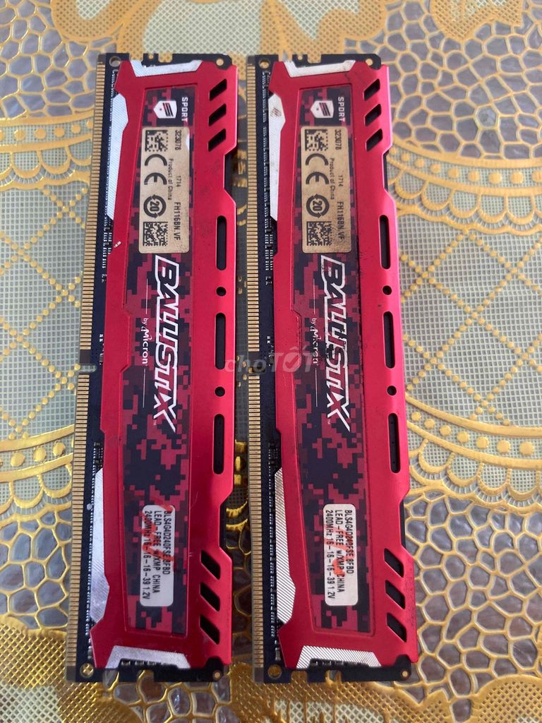 RAM Ballistix 4GB Đỏ. Mua bán Linh kiện (RAM, Card...) tại Quận Tân Bình Tp Hồ Chí Minh được đăng bởi Vũ hình 1