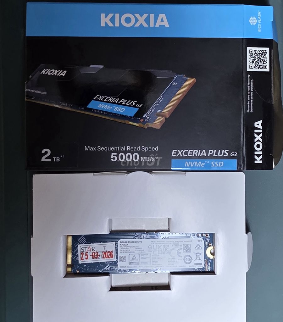 Ổ cứng SSD Kioxia Exceria Plus G3 2TB. Mua bán Linh kiện (RAM, Card...) tại Quận 10 Tp Hồ Chí Minh được đăng bởi Duy Khoa Nguyen hình 1
