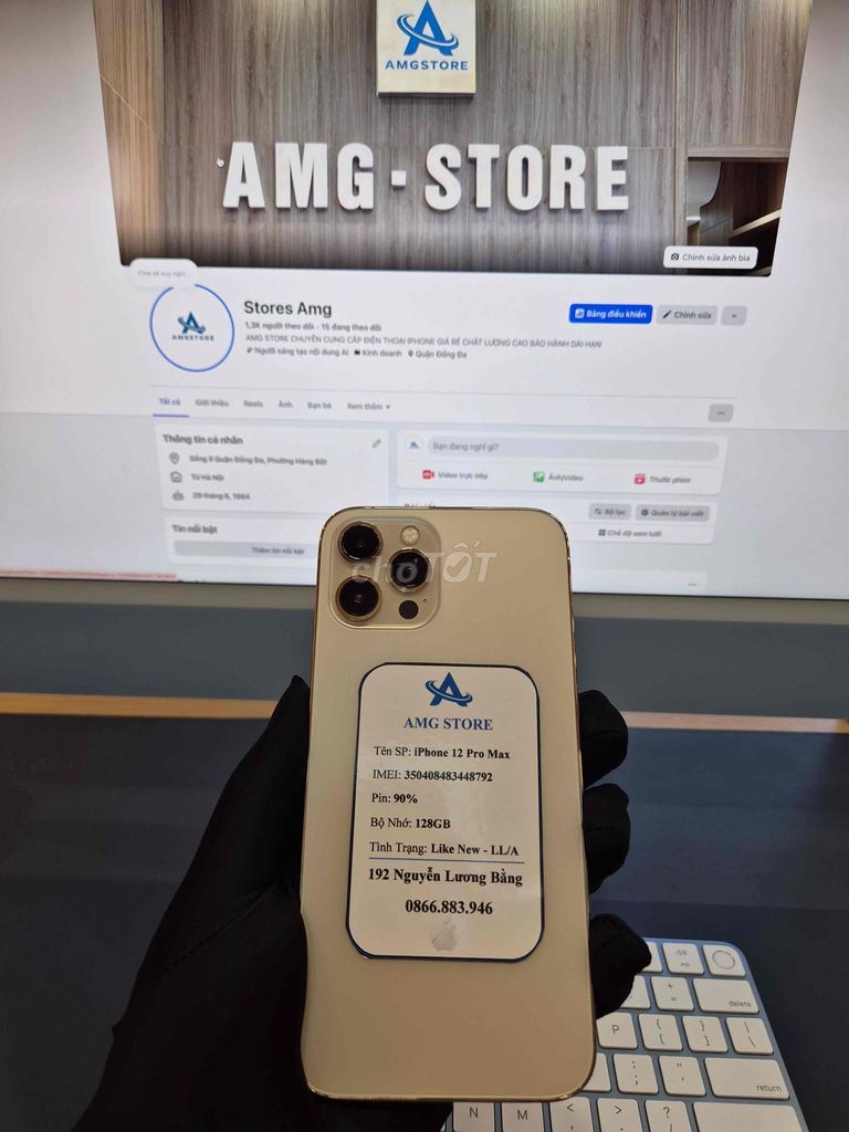 Apple iPhone 12 Pro Max 128GB Vàng Like New. Mua bán Điện thoại tại Quận Đống Đa Hà Nội được đăng bởi Stores Amg hình 1