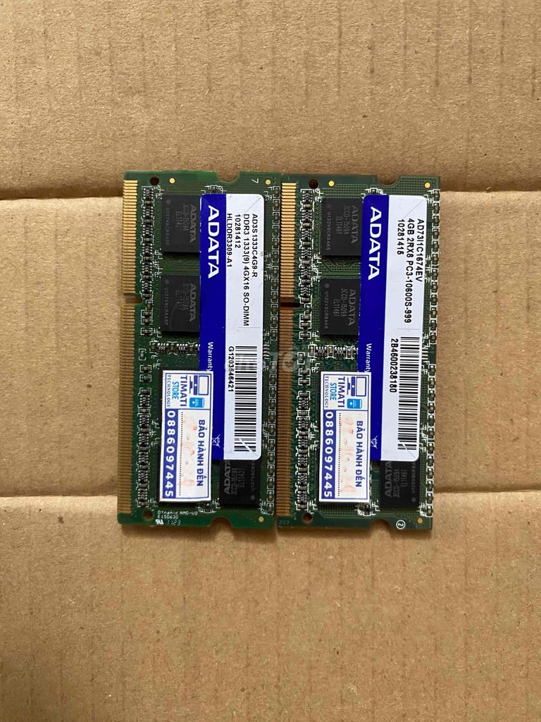 hai thanh Ram laptop DDR3 4Gb. Mua bán Linh kiện (RAM, Card...) tại Huyện Châu Thành Trà Vinh được đăng bởi Nguyễn Thanh Trọng hình 1
