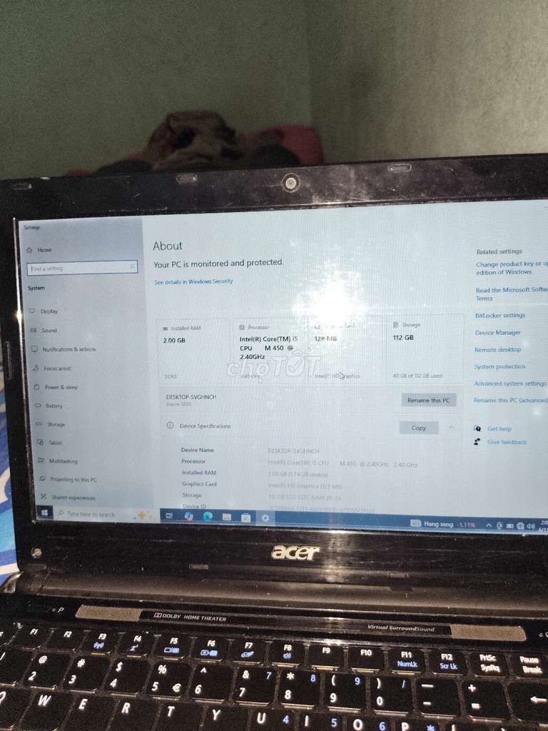 Acer TimelineX i5 2GB/112GB Like New. Mua bán Laptop tại Huyện Trảng Bom Đồng Nai được đăng bởi aloooo hình 1