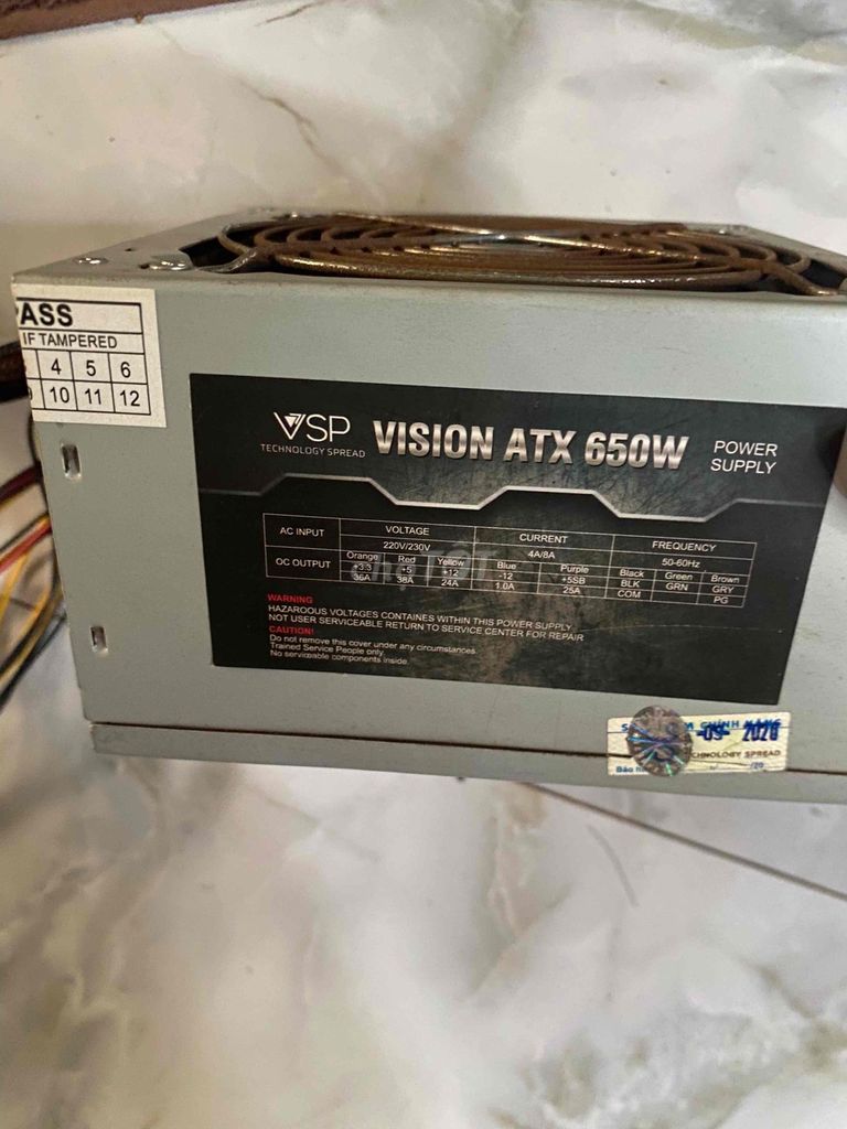 Nguồn máy tính VSP VISION ATX 650W đã qua sử dụng. Mua bán Linh kiện (RAM, Card...) tại Huyện Xuyên Mộc Bà Rịa - Vũng Tàu được đăng bởi Hậu hình 1