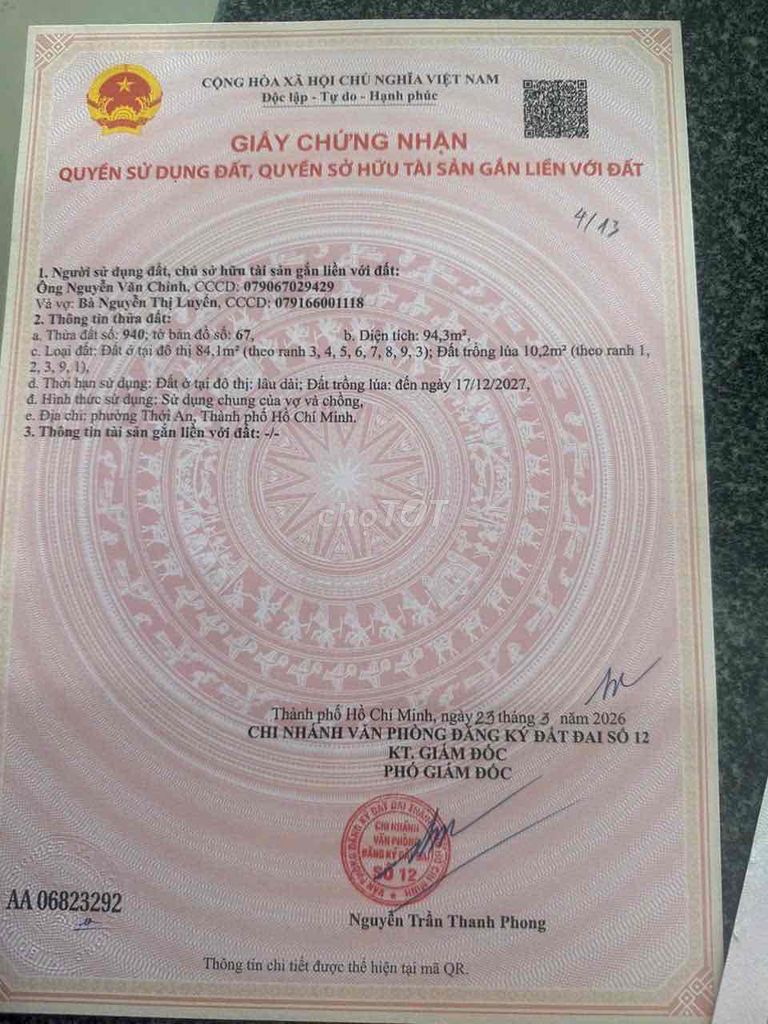 Chính chủ gửi anh chị em mô giới hoa hồng 1%