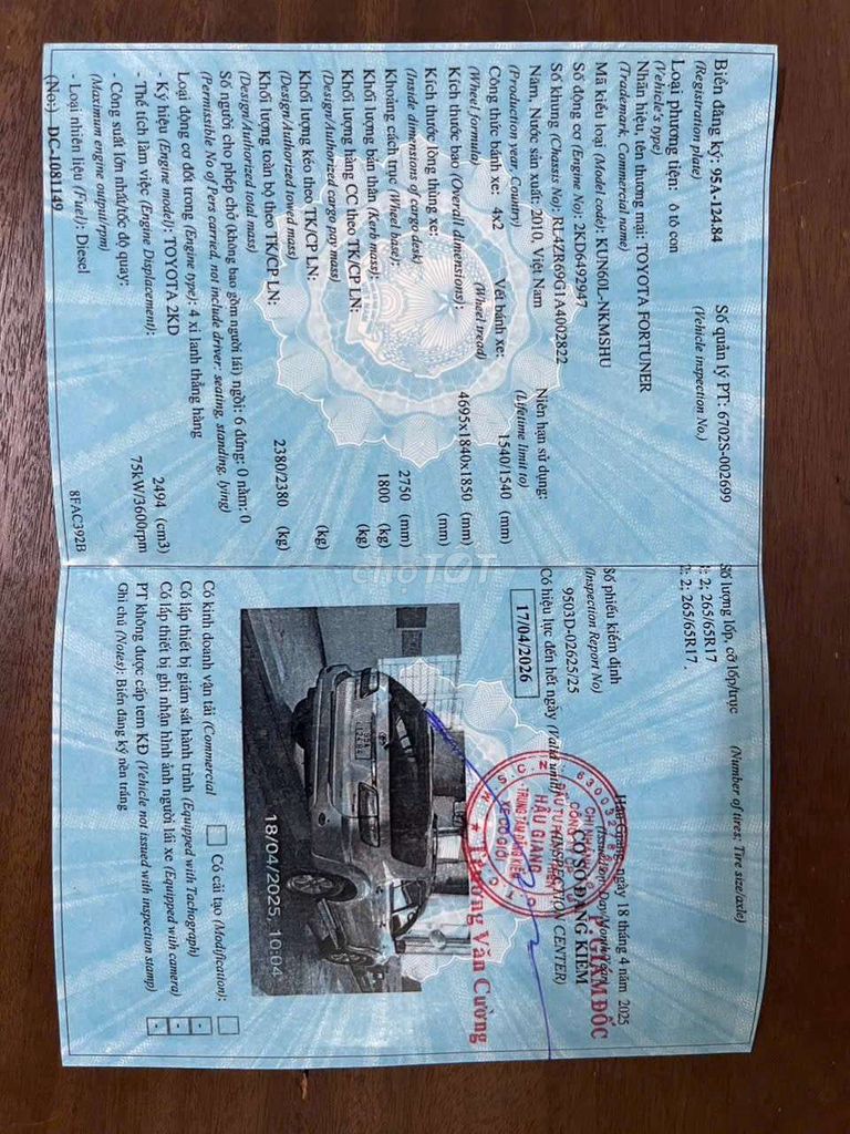 Fortuner máy dầu đk 2010. Mua bán Ô tô tại Quận Ninh Kiều Cần Thơ được đăng bởi Tân Cần Thơ hình 11