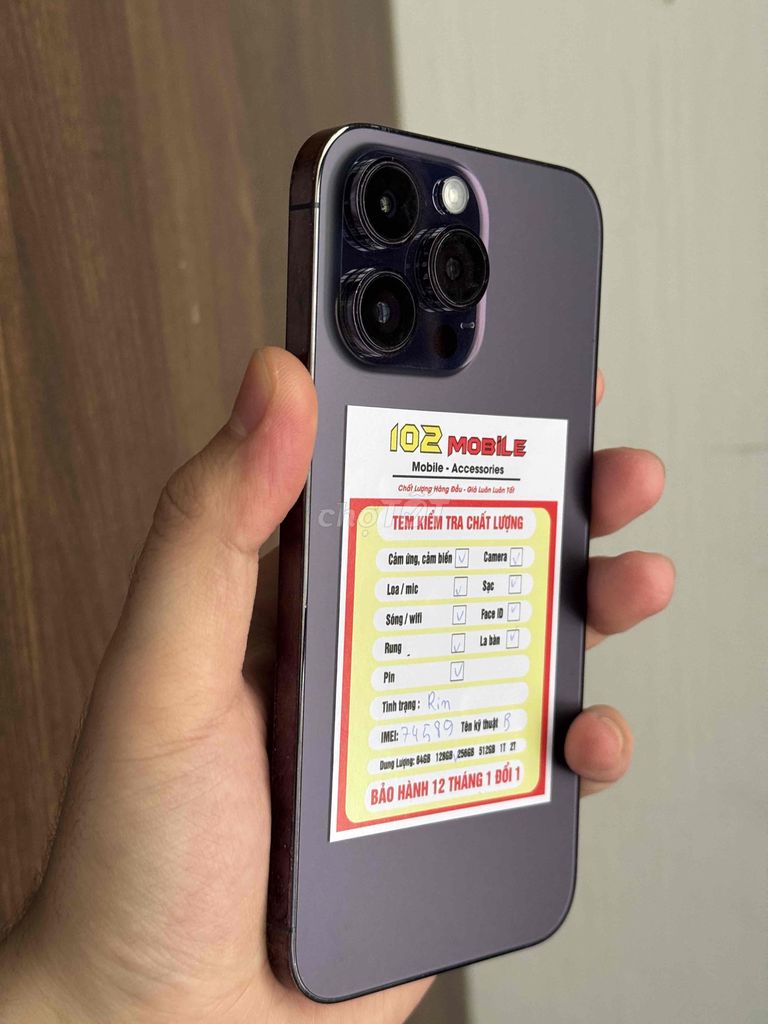 iPhone 14 Pro Max 128GB Tím máy chuẩn zin. Mua bán Điện thoại tại Thành phố Buôn Ma Thuột Đắk Lắk được đăng bởi Nguyễn Hoàng hình 1