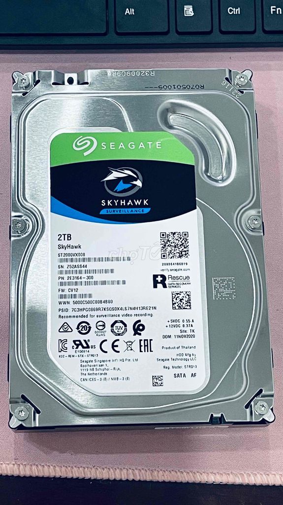 Ổ cứng Seagate 2TB 3,5 inch Sata 3 like new 99,9%