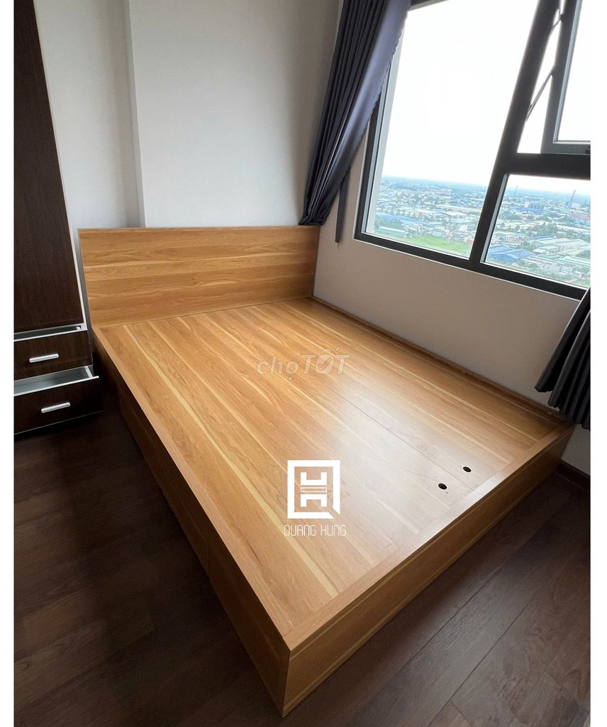GIƯỜNG GỖ MDF-GIƯỜNG MDF-GIƯỜNG MDF-GIƯỜNG GỖ MDF. Mua bán Giường, chăn ga gối nệm tại Huyện Long Thành Đồng Nai được đăng bởi Nội Thất Quang Hùng TD hình 1