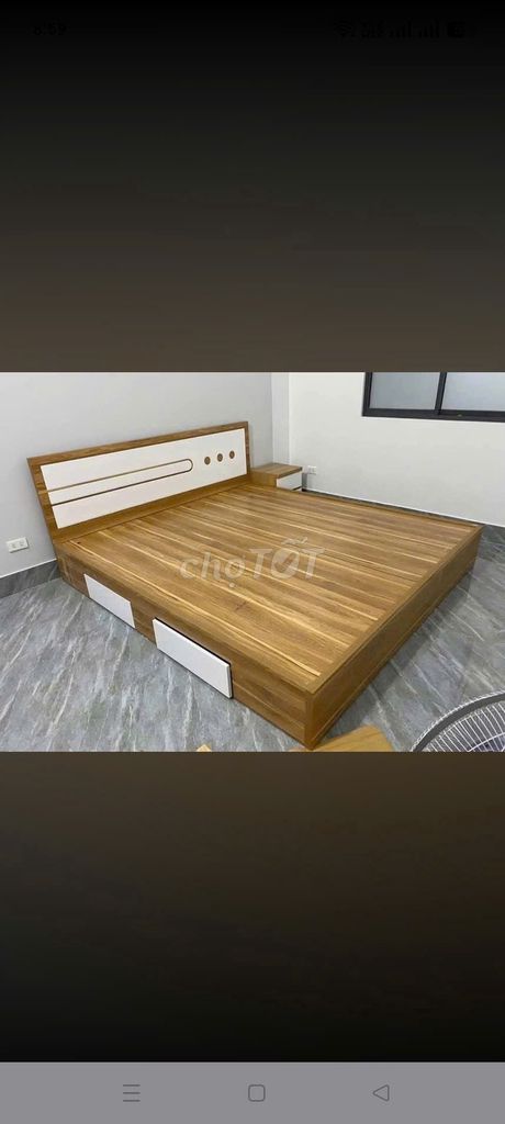 Giường ngủ gỗ MDF 1m6x2m 2 hộp kéo. Mua bán Giường, chăn ga gối nệm tại Thành phố Thủ Đức Tp Hồ Chí Minh được đăng bởi Phương hoa hình 1
