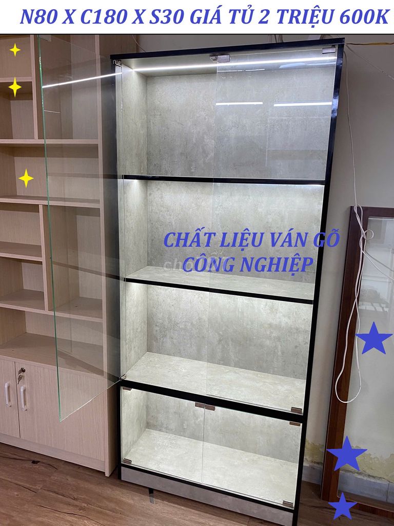 TỦ TRƯNG BÀY PHỤ KIỆN LEGO 80X180X30CM MÀU XI MĂNG. Mua bán Tủ, kệ gia đình tại Quận Gò Vấp Tp Hồ Chí Minh được đăng bởi NỘI THẤT SẢN XUẤT TẠI XƯỞNG hình 1