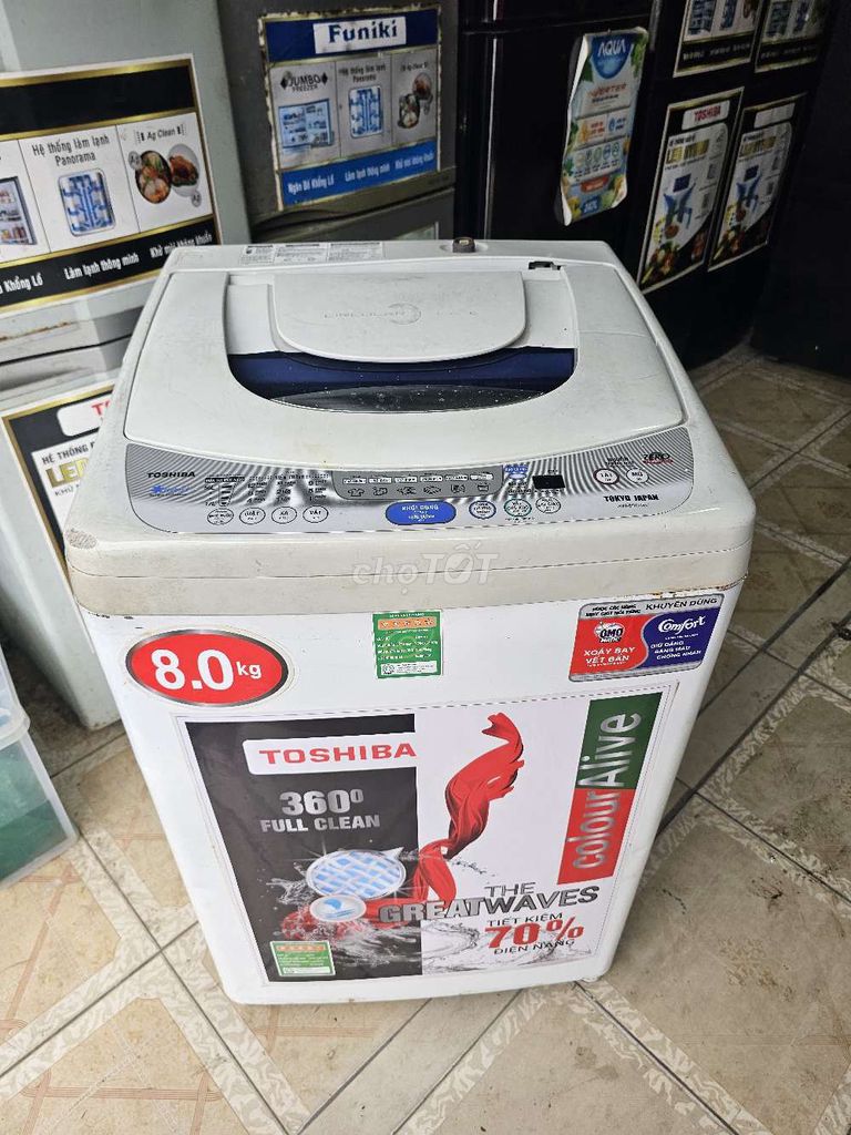 Máy giặt Toshiba 8.0kg cửa trên Trắng. Mua bán Máy giặt tại Quận Bắc Từ Liêm Hà Nội được đăng bởi bùi quang thịnh hình 1