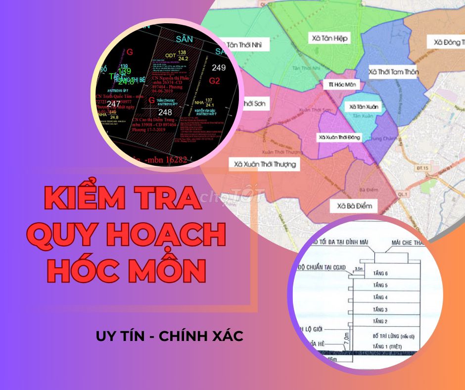 KIỂM TRA QUY HOẠCH NHÀ ĐẤT HÓC MÔN NHANH CHÍNH XÁC