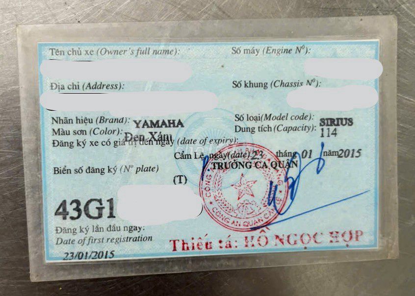 Yamaha Sirius 2015 Đen Xám 114cc. Mua bán Xe máy tại Quận Cẩm Lệ Đà Nẵng được đăng bởi khiemtran hình 3