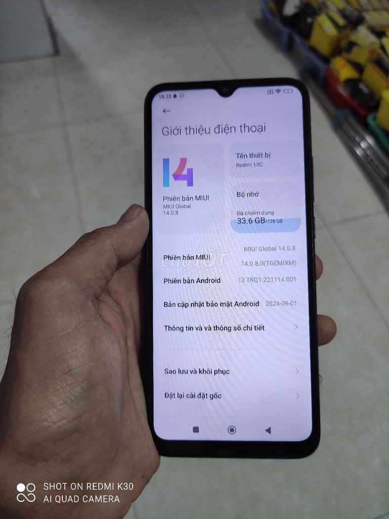 xiaomi redmi 10C ram 4/128gb máy zin 100% full