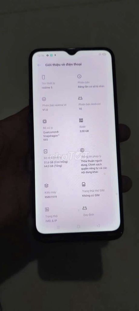 Realme 5 64GB Xanh. Mua bán Điện thoại tại Thành phố Dĩ An Bình Dương được đăng bởi Điện thoại giá tốt hình 1