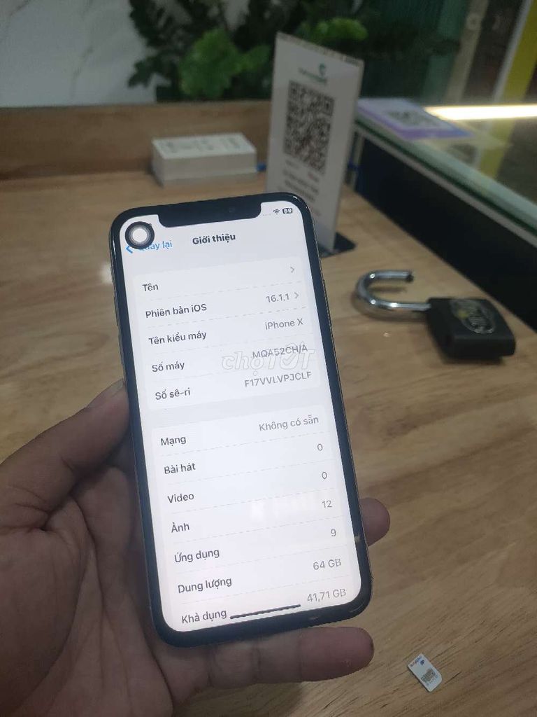Apple iPhone X 64GB Trắng. Mua bán Điện thoại tại Quận Liên Chiểu Đà Nẵng được đăng bởi Công Lực hình 1