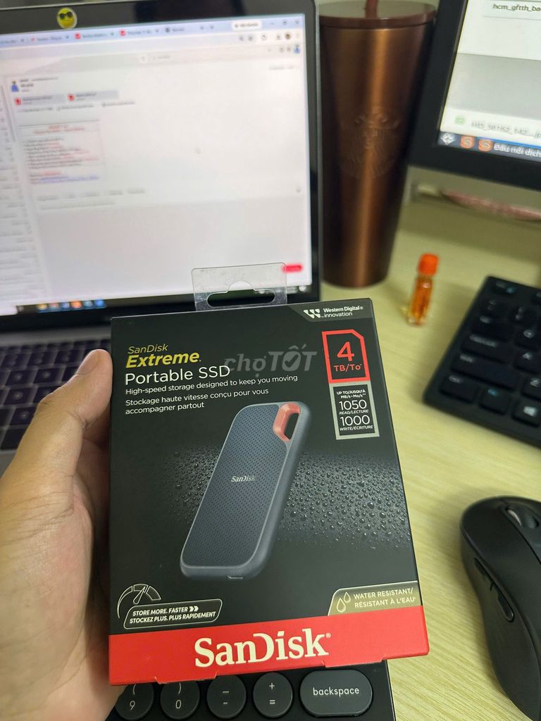 SanDisk Extreme Portable SSD 4TB. Mua bán Linh kiện (RAM, Card...) tại Quận 5 Tp Hồ Chí Minh được đăng bởi Mai Đức An hình 1