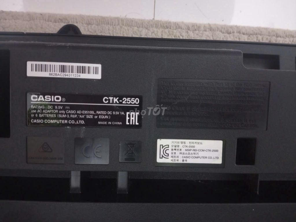 Keybroad Casio CTK-2550 không đàn cần pass