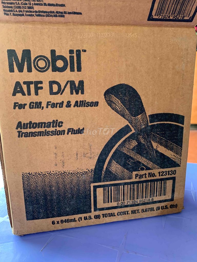 Thùng 6 chai Nhớt hộp số Mobil ATF D/M 946ml - Dầu. Mua bán Phụ tùng xe tại Thành phố Cà Mau Cà Mau được đăng bởi Phú Hào hình 5