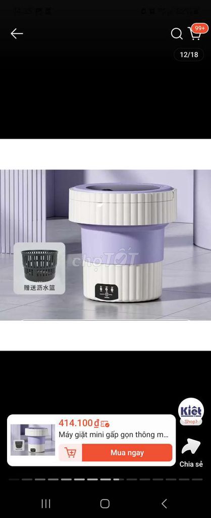 Máy giặt mini Tím trắng Gấp gọn. Mua bán Máy giặt tại Quận Tân Phú Tp Hồ Chí Minh được đăng bởi Ha hình 1
