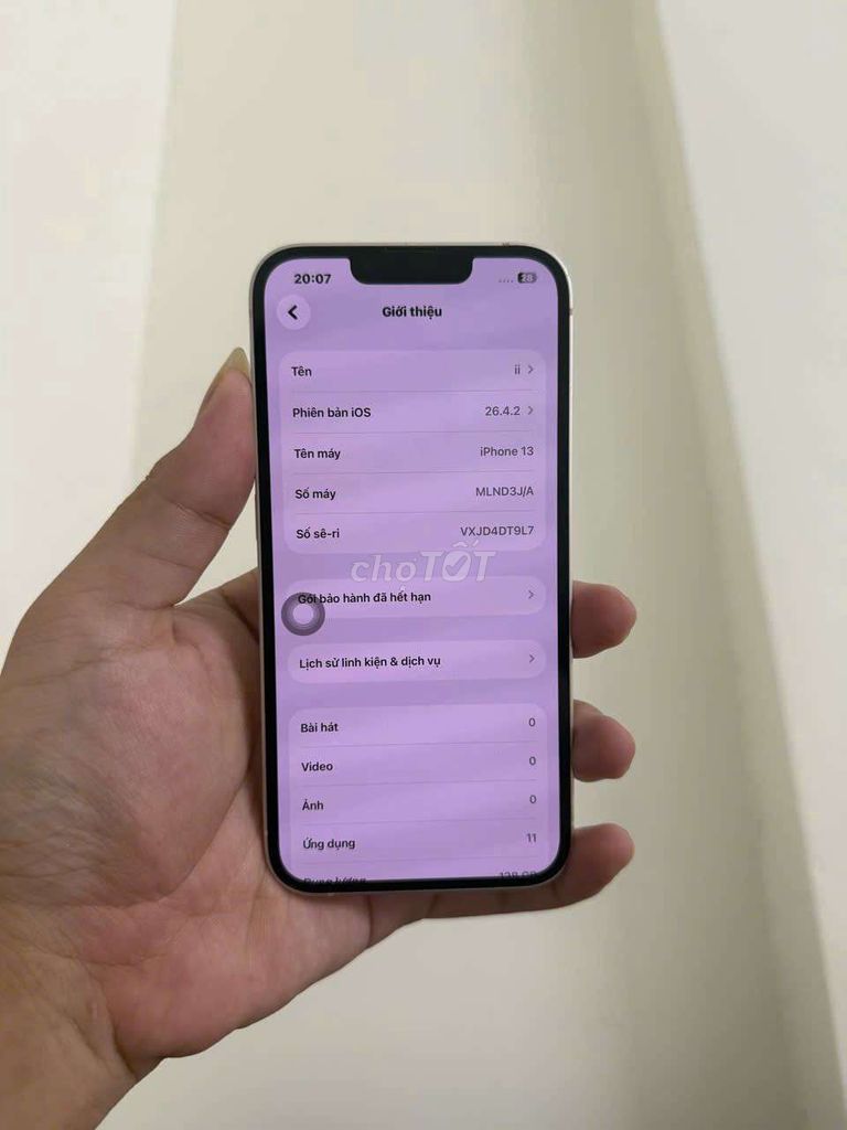 Apple iPhone 13 Trắng Zin full. Mua bán Điện thoại tại Quận Hà Đông Hà Nội được đăng bởi Tiến Dũng hình 1