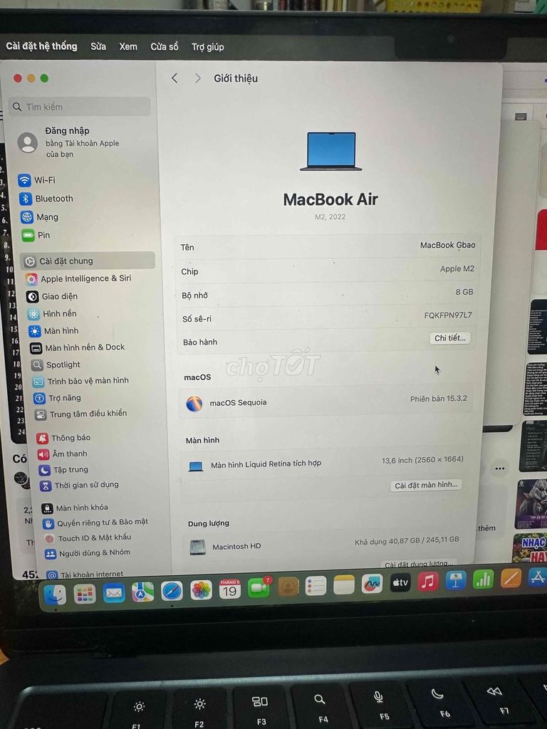 Apple MacBook Air M2 8GB/256GB. Mua bán Laptop tại Quận Gò Vấp Tp Hồ Chí Minh được đăng bởi HQ86 Thanh Lý Cầm đồ hình 1