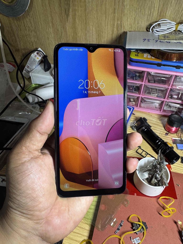 Samsung A20s xanh đen Wifi, 4G. Mua bán Điện thoại tại Thành phố Mỹ Tho Tiền Giang được đăng bởi le khoa hình 1