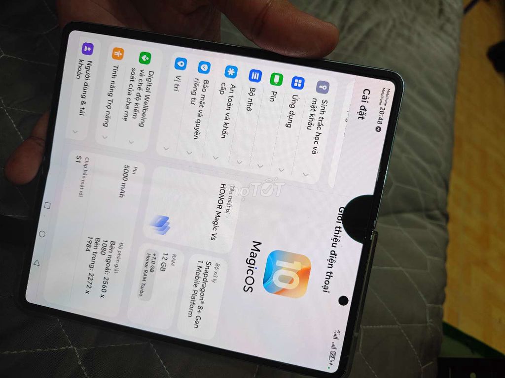 Honor Magic Vs 512GB Xanh. Mua bán Điện thoại tại Quận Cái Răng Cần Thơ được đăng bởi Nhựt Tân hình 1