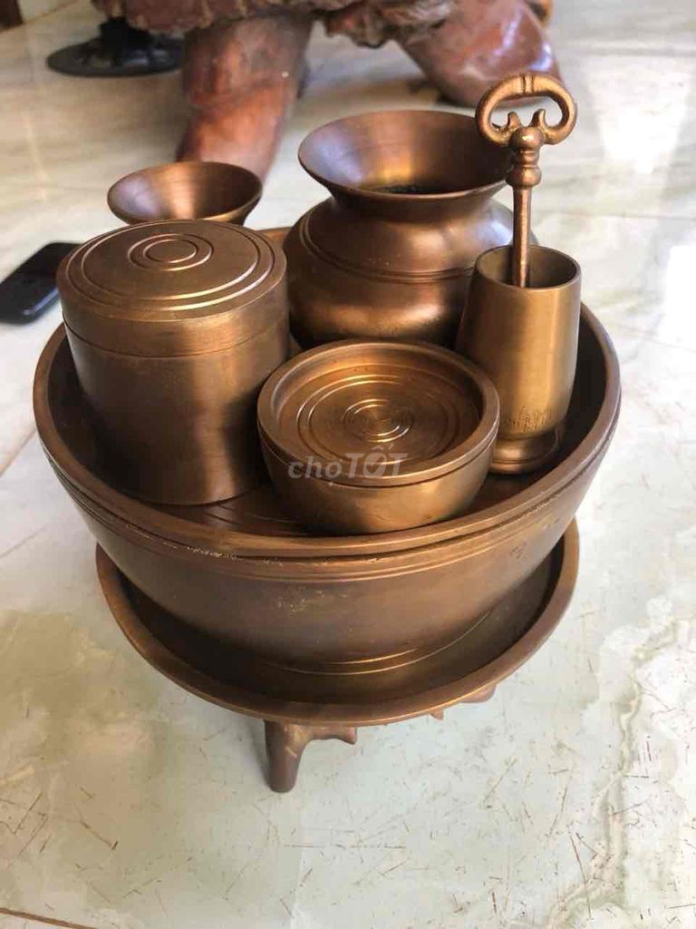 bộ khay ống cối giã trầu. Mua bán Cây cảnh, đồ trang trí tại Thành phố Buôn Ma Thuột Đắk Lắk được đăng bởi Hoàng thành  hình 1