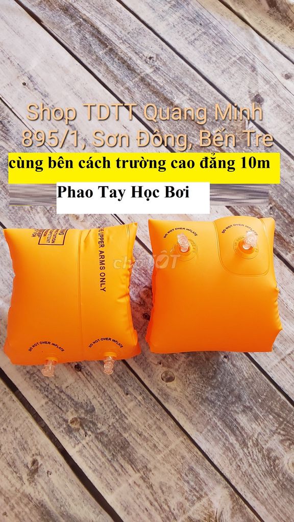 Phao tay học bơi | Shop TDTT Quang Minh. Mua bán Đồ thể thao, Dã ngoại tại Thành phố Bến Tre Bến Tre được đăng bởi CHAI LỌ BEAUTYCOCO hình 1