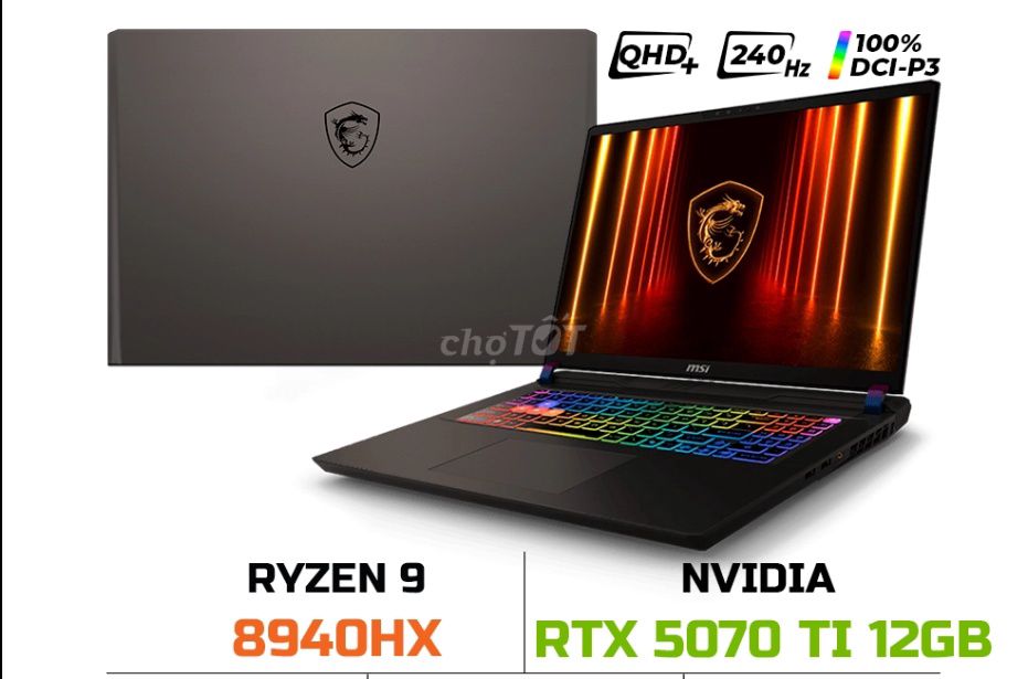 MSI Vector A16 HX AI R9 8940HX RTX 5070 Ti 16" 2K5. Mua bán Laptop tại Quận Tân Phú Tp Hồ Chí Minh được đăng bởi LAPTOPTOTVN hình 1