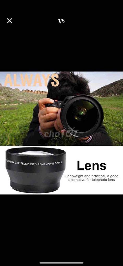 Ống kính tele 58mm Ống kính chuyển đổi viễn thông. Mua bán Máy ảnh, Máy quay tại Quận Gò Vấp Tp Hồ Chí Minh được đăng bởi An  Nhiên hình 1