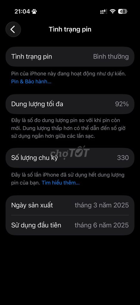 Apple iPhone 16 Pro 128GB Việt Nam 92%. Mua bán Điện thoại tại Huyện Việt Yên Bắc Giang được đăng bởi An Bình hình 1