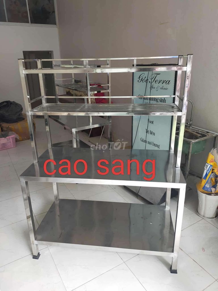 Kệ bếp Inox 1m2x60cmx1m5 Bạc. Mua bán Tủ, kệ gia đình tại Quận 8 Tp Hồ Chí Minh được đăng bởi Nguyễn Long hình 1