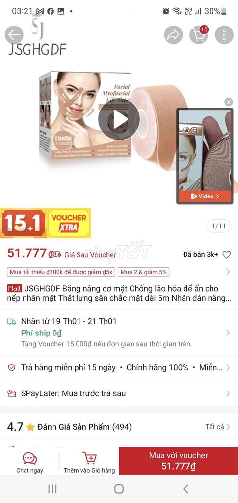 Băng nâng cơ mặt nữ Latex-free. Mua bán Phụ kiện thời trang khác tại Thành phố Vĩnh Long Vĩnh Long được đăng bởi ST STORE chuyên sỉ hình 1