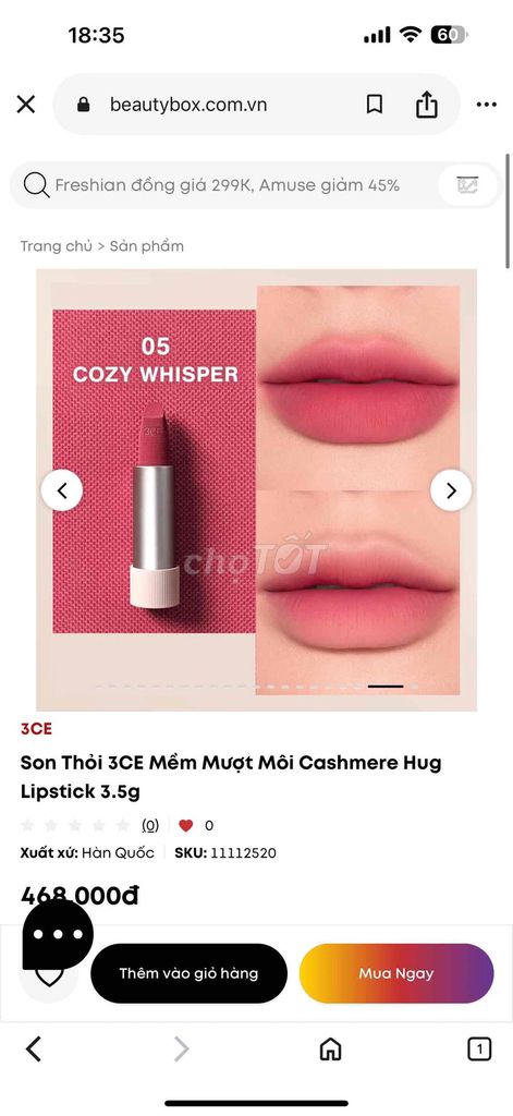 Son môi Revlon, 3CE, nuxe. Mua bán Phụ kiện thời trang khác tại Quận Bình Tân Tp Hồ Chí Minh được đăng bởi Chi hình 1