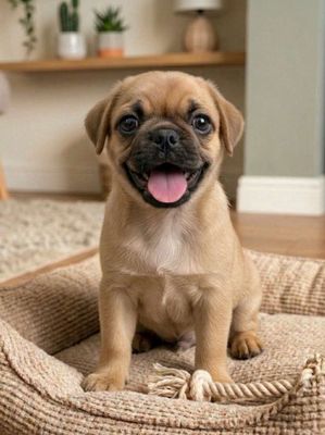 Bé Pug đực siêu lùn cực đẹp đã tiêm vacxin có sổ