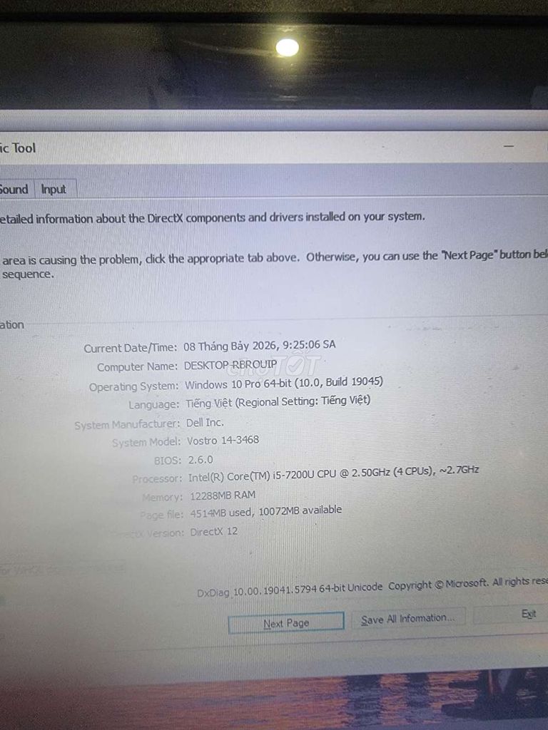 Dell Vostro 14-3468 i5-7200U 14 inch 12GB/256GB. Mua bán Laptop tại Quận 11 Tp Hồ Chí Minh được đăng bởi Ruby Đen hình 1