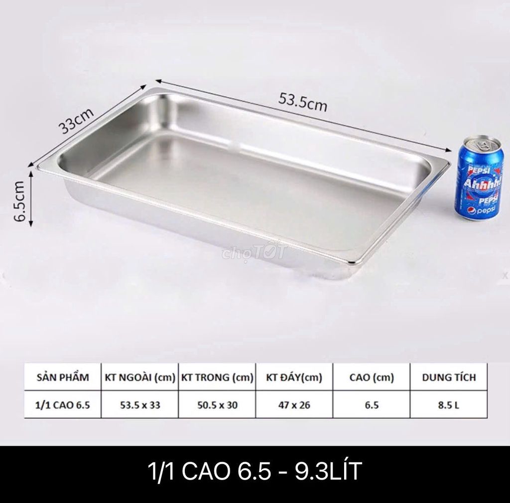 Khay Inox 304 9.3L Bạc Mới. Mua bán Dụng cụ nhà bếp tại Quận Thanh Xuân Hà Nội được đăng bởi Trang hình 1
