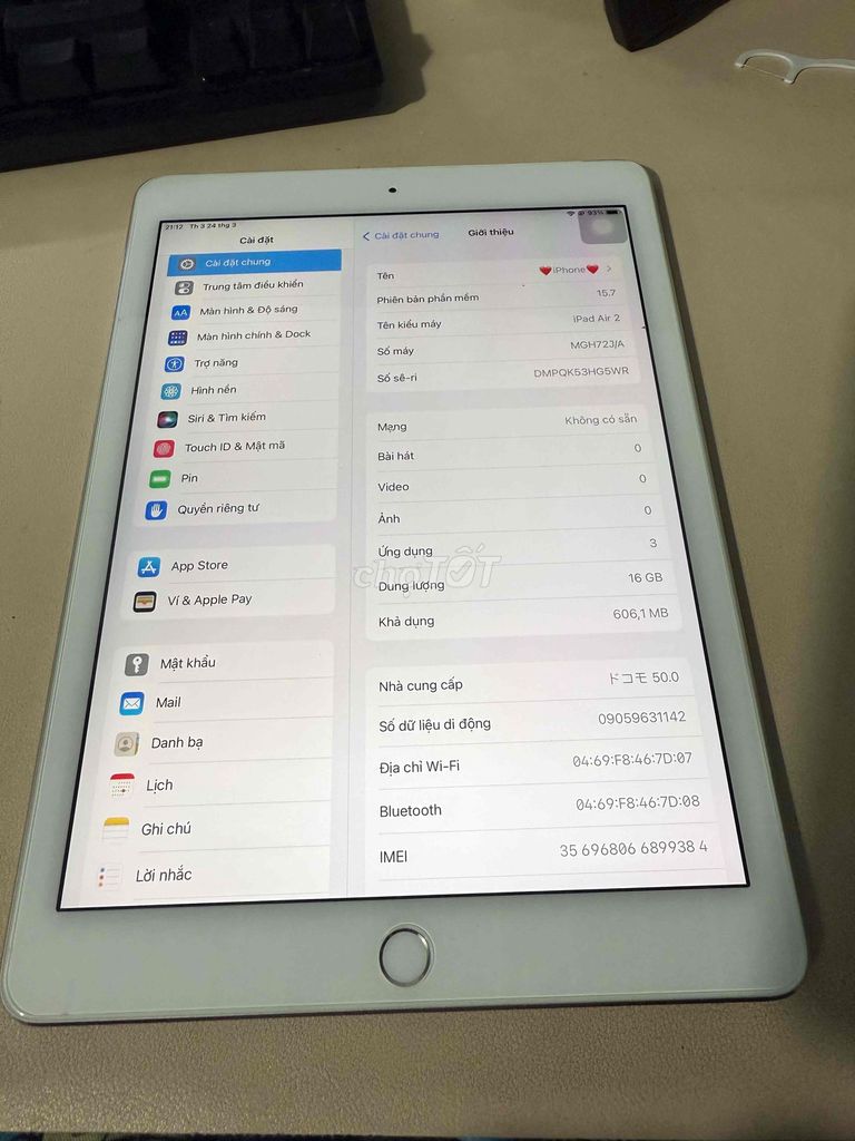 Ipad air 2 4g. Mua bán Máy tính bảng tại Thành phố Biên Hòa Đồng Nai được đăng bởi nguyen hình 1