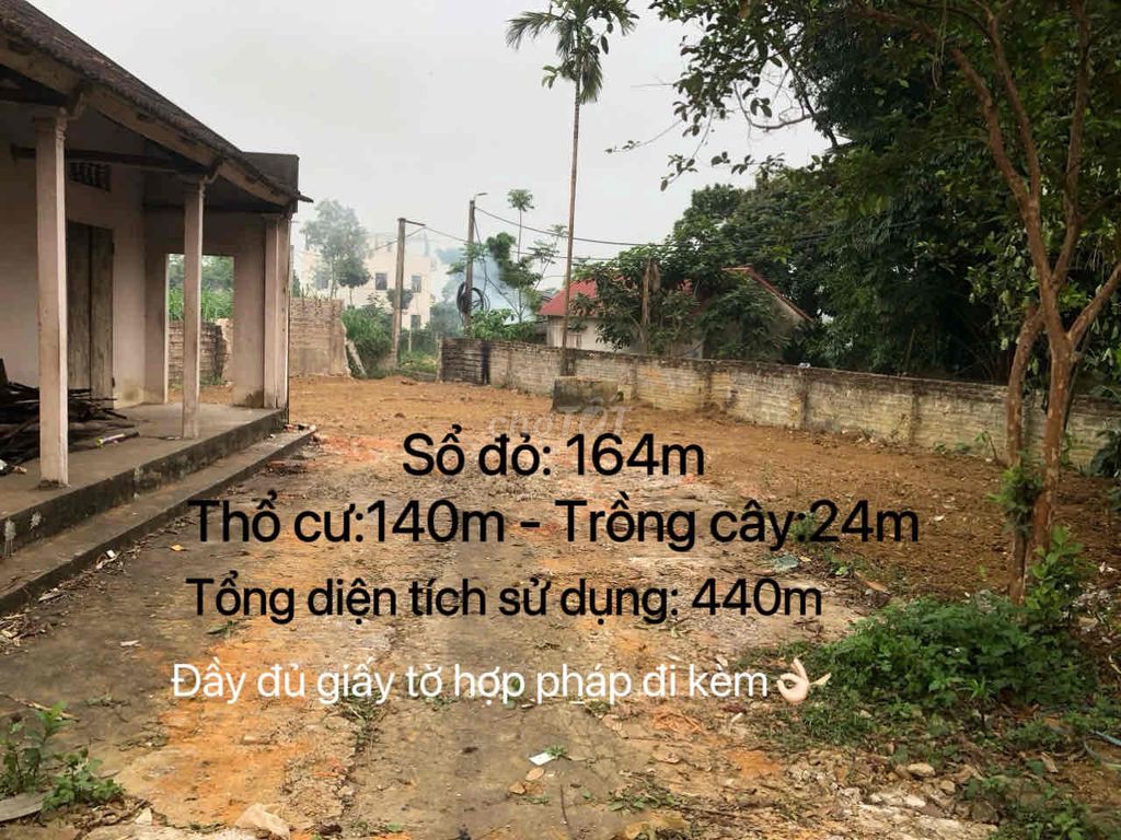 Đất 440m Ngõ 2 Thôn Muồng Cháu Vân Hoà Ba Vì