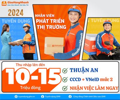 GHN Thuận An - Tuyển Shipper Thu Nhập 10 - 15TR