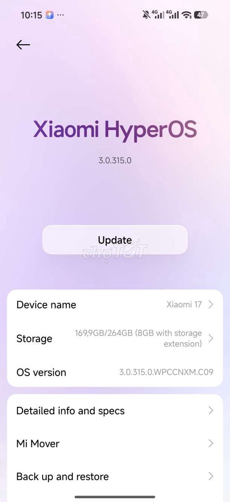 Xiaomi 17 264GB Đã sử dụng. Mua bán Điện thoại tại Huyện Lý Nhân Hà Nam được đăng bởi Nam hình 1