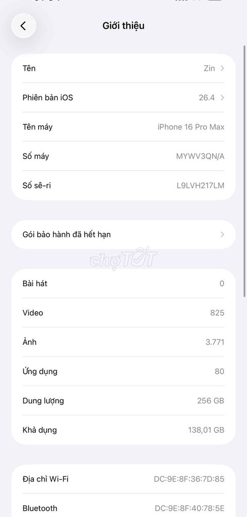 iPhone 16 Pro Max 256GB. Mua bán Điện thoại tại Quận Hai Bà Trưng Hà Nội được đăng bởi Nhật Long hình 1