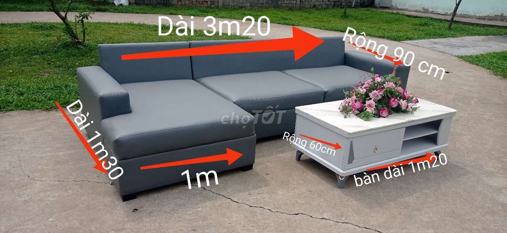 Cửa hàng bên em mới về bộ sofa da góc L đại